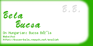 bela bucsa business card